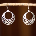 Handmade Silver Mashrabiya Pattern Dangle Earrings