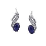 Diamond Sapphire Earrings